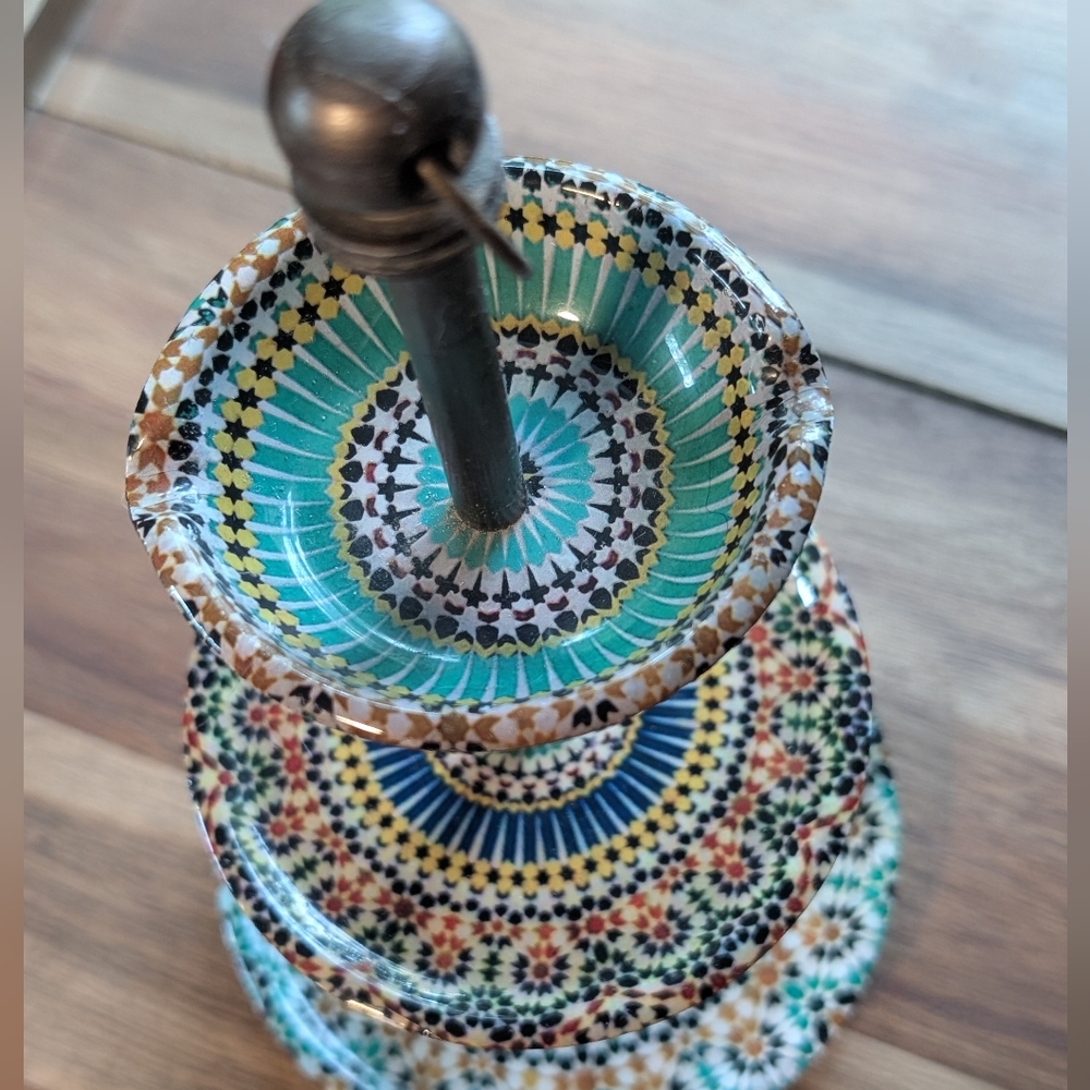 Mandala jewelry tiered dish